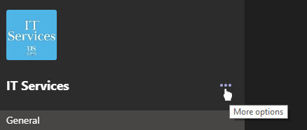 use the more options button to add people to a Team