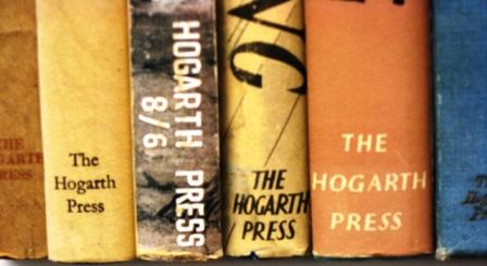 Book spines: Hogarth Press