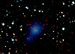 Photograph of a cluster of galaxies