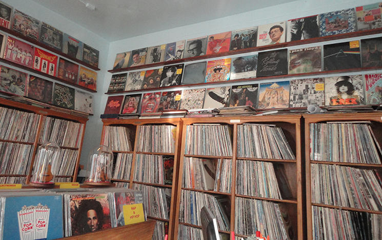 Photo of inside a Record Store