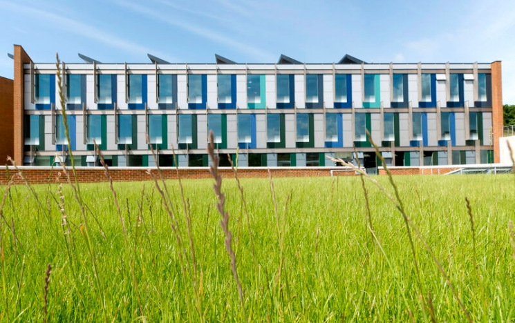 Green field in front of Jubilee Building