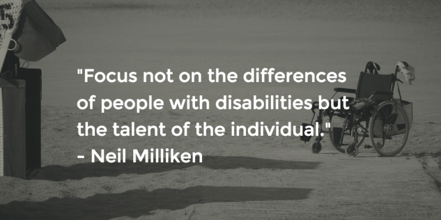 Quote by Neil Milliken reminding us that we should focus on an individual's talent rather than their difference