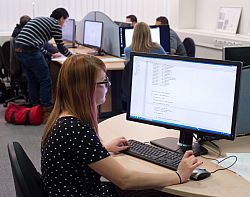 Informatics students in one of our teaching labs