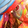 Steph in balloons