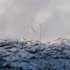 wind turbines in snow