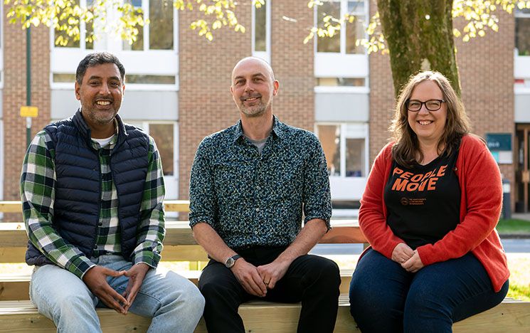 The Director and Co-Directors of SCMR; from left to right, Tahir Zaman, Paul Statham and Ceri Oeppen