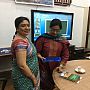 Giving memento to Dr Sutapa Chatterjee Sarkar