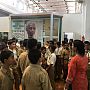 Students are watching E.K. Janaki Ammal exhibition