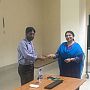 Giving memento to Dr Hameed