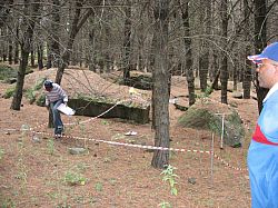 Dr. Letsela Supervises Transect Techniques