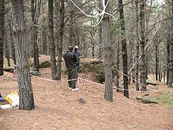 Dr. Tsikoane learns about botanical survey techniques