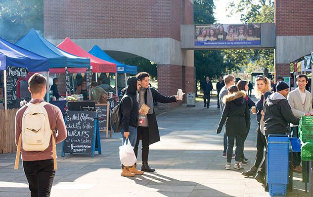 Street food market on Sussex campus