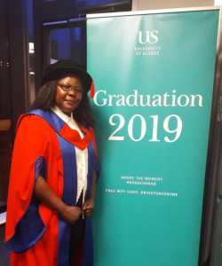 A doctoral research student at Graduation