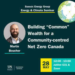 Martin Boucher's Energy & Climate seminar poster