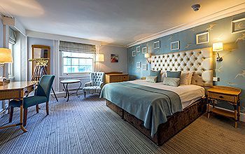 A double bedroom inside the Old Ship hotel
