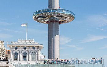 The i360 viewing tower on Brighton seafront