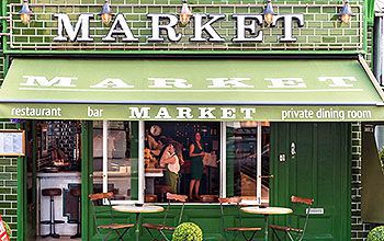 The frontage of Market, a restaurant in Hove