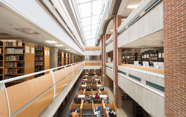 Library study area from above