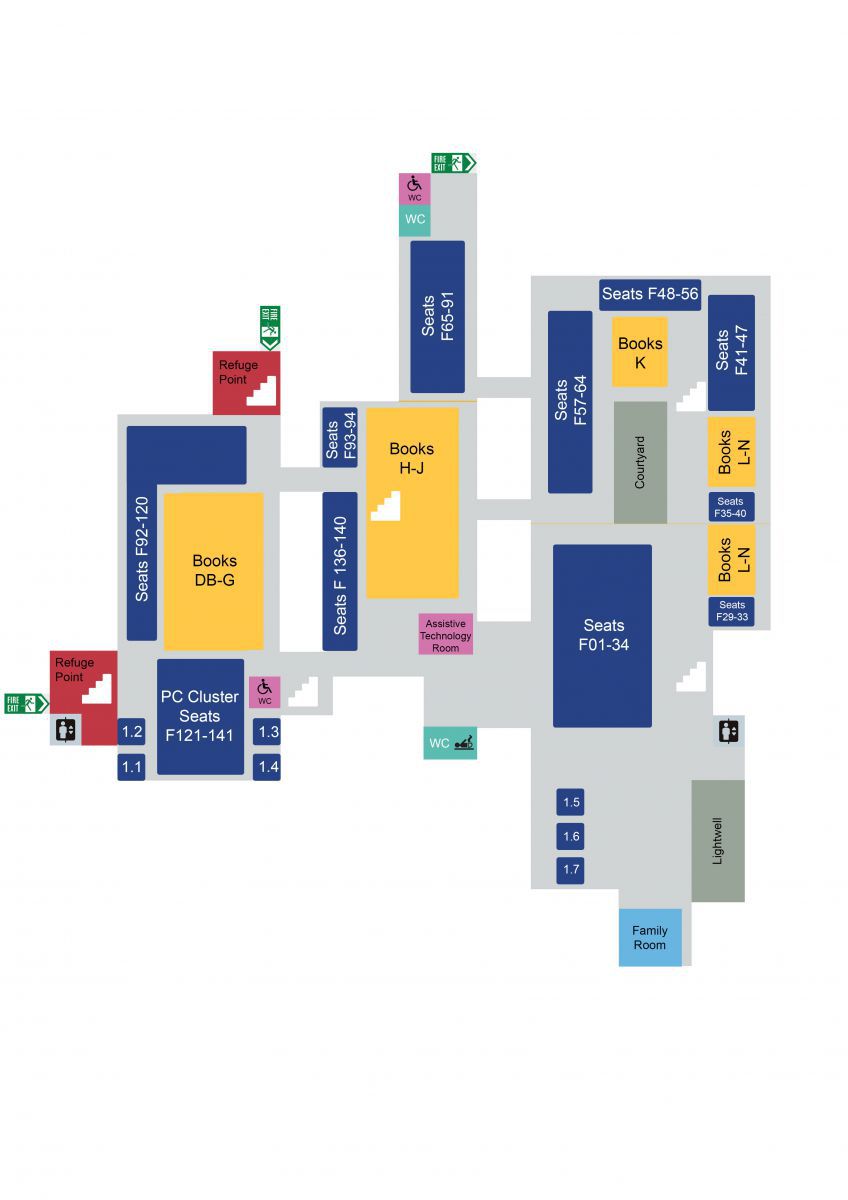 Map of Library First Floor