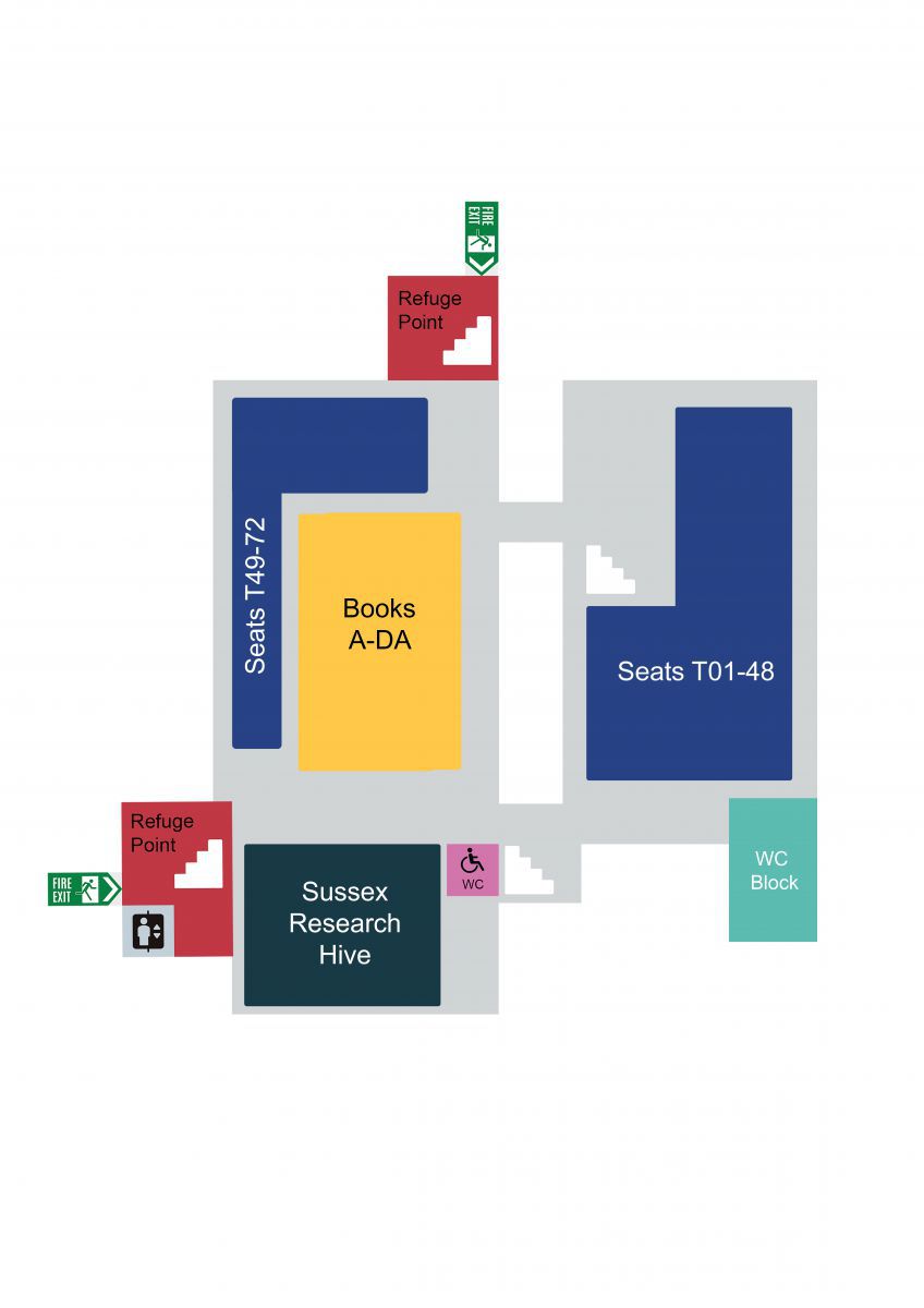 Map of Library Second Floor