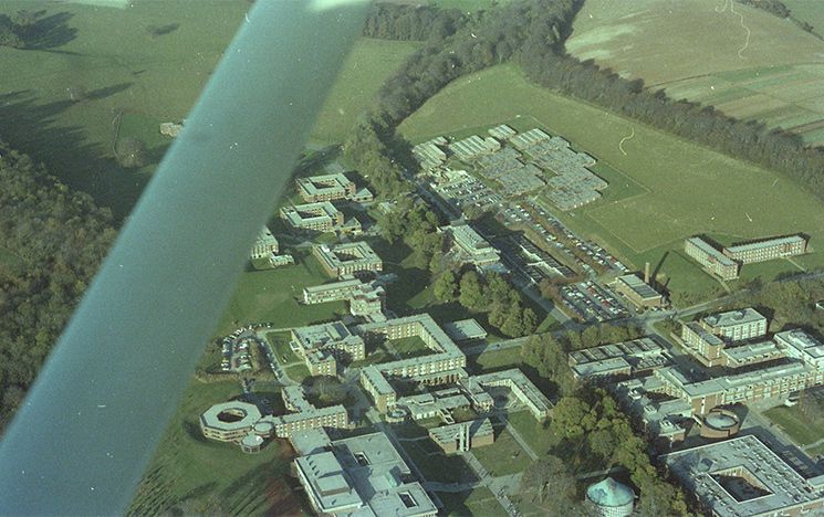 An aerial shot of the Sussex campus taken in 1979.