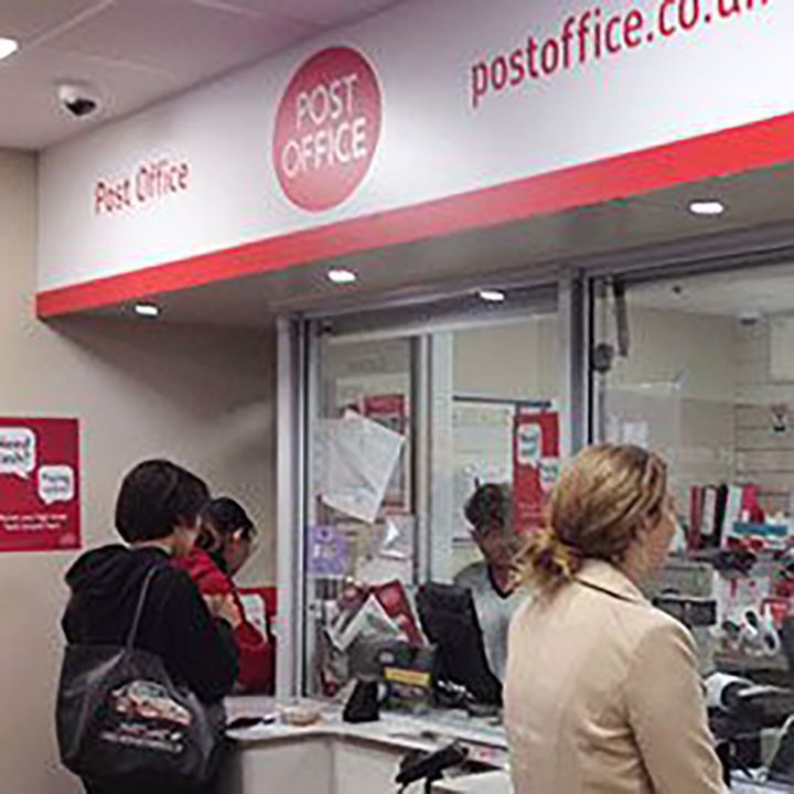 Post Office counter in the Coop shop