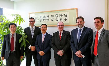 A recent Sussex delegation to CUHK(SZ) led by Professor Michael Davies, Pro-Vice-Chancellor (Research)