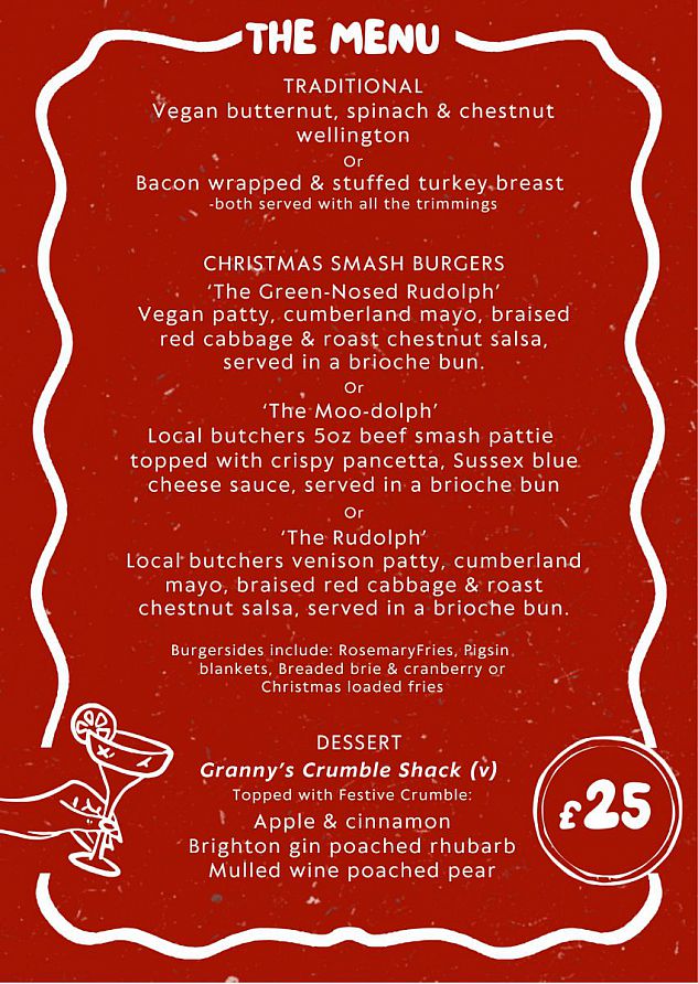 Christmas food hall menu