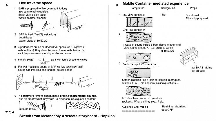 From storyboard, showing live performance and mobile experience side by side