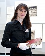 Alexandra curating her Robert Goff exhibition, 2012 Alexandra in Robert Goff exhibition, 2012