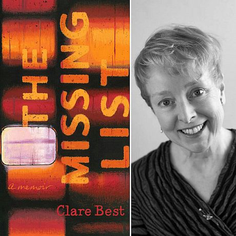 The Missing List cover and profile pic of author Clare Best