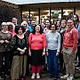 Speakers and walkers from Whose South Downs? stood outside the Attenborough Centre for the Creative Artsm