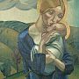 David Jones, Madonna and Child in a Landscape, c. 1920-1921 - Trustees of the David Jones Estate