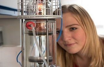 UG female student in labs