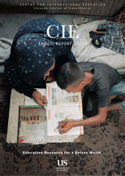 Front cover of CIE Annual Report 2024-25