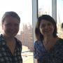 Lily Asquith and Emma Hennessey taking a vertigo selfie at The Digital Catapult offices on Euston Road