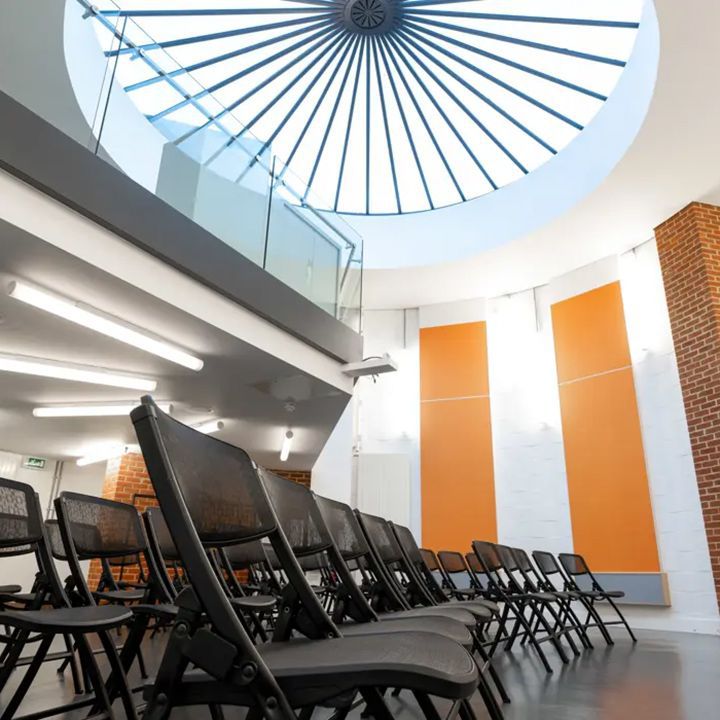 Chairs with skylight above