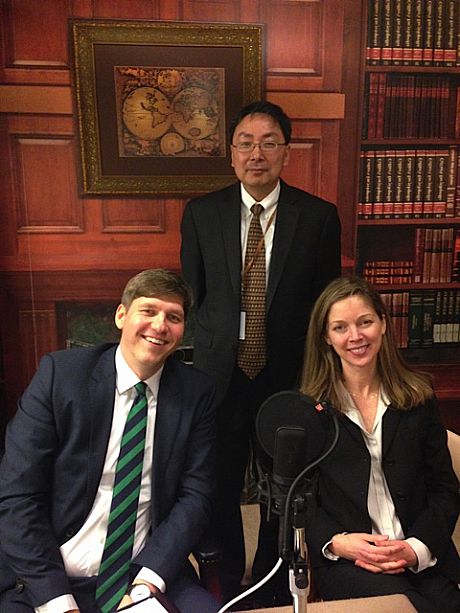 Portrait photograph of Yanzhong Huang, Stefan Elbe, Kendall Hoyt