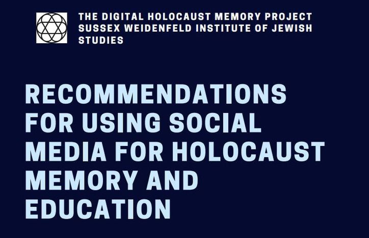Digital Holocaust Memory project's front cover for its social media recommendations report