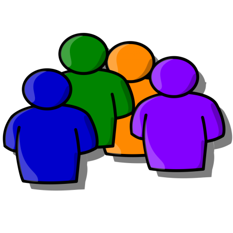 Talking about science People icon