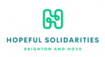 logo reading 'hopeful solidarities' with 'brighton and hove' written underneath