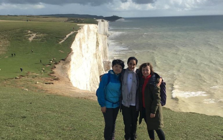 Muriam at Seven Sisters with fellow students that she met through the University’s Buddy Scheme.