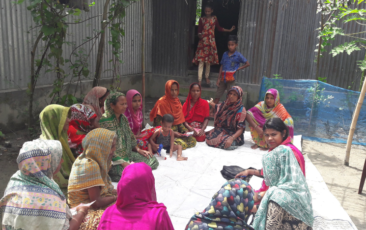 Tumpa sat down in discussion with her beneficiaries in India.