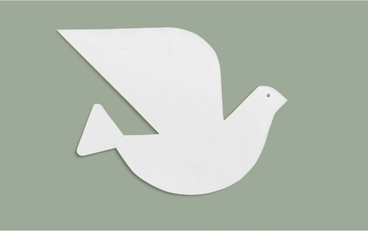 Illustration of a dove.