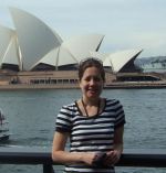 Emma Axelsson in front of the Sydney Opera House