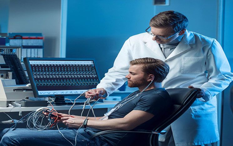 Two people doing neuro testing