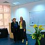 Professor Louise Morley with Dr Kay Sanderson, Chair of GCES and Senior Lecturer, Middlesex University, Dubai