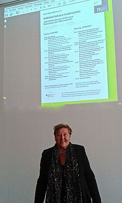 Professor Louise Morley presents her keynote address