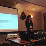 Stella Garaz speaks at the SRHE's Annual Research Conference in Wales, Dec 2015