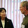 Professor Yumiko Hada (Hiroshima University, Japan) with Professor John Pryor (University of Sussex, UK)